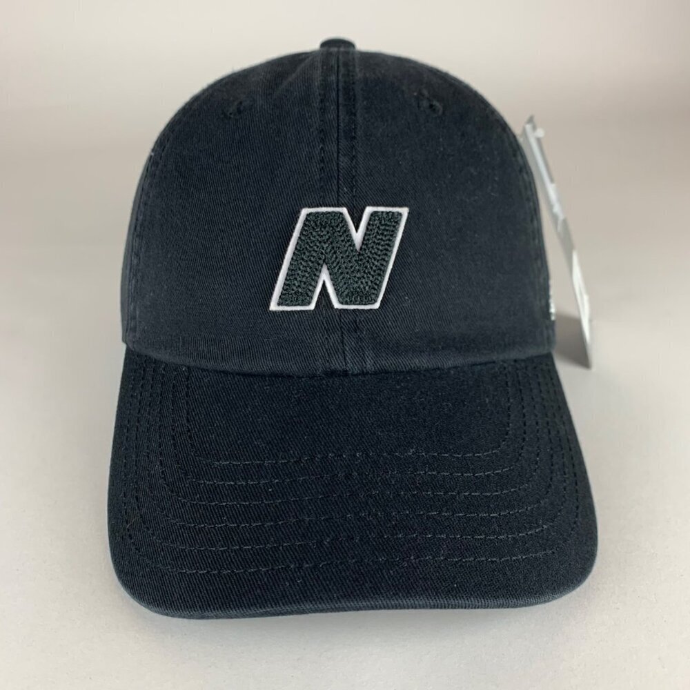 New Balance Mens Black Relaxed Fit Strapback Adjustable Hat New - Picture 2 of 5